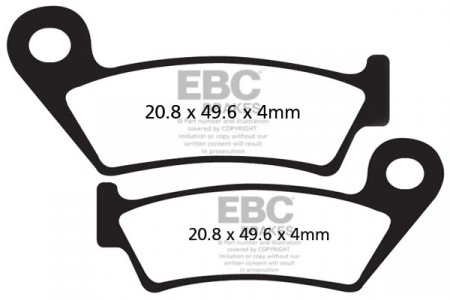 Plaquettes de frein vélo EBC ROCK SHOX D1