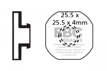 Plaquettes de frein vélo EBC FORMULA EVOLUZIONE