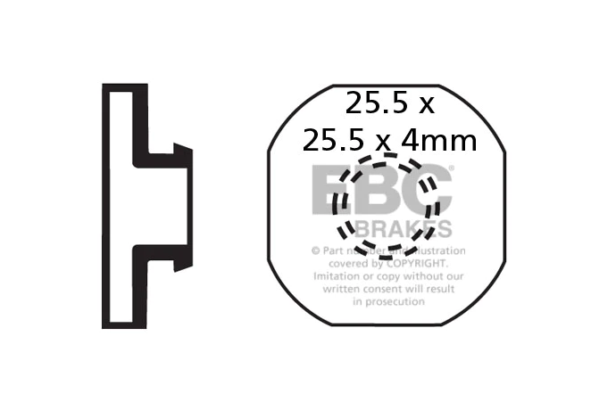 Plaquettes de frein vélo EBC FORMULA EVOLUZIONE