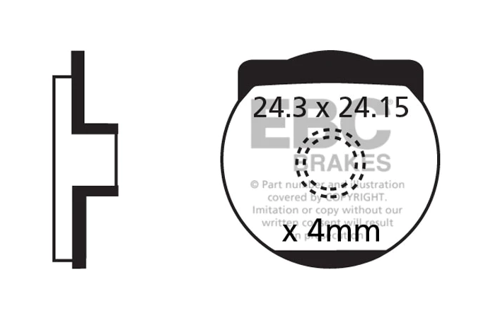 Plaquettes de frein vélo EBC DIATECH SPIRAL Y2K