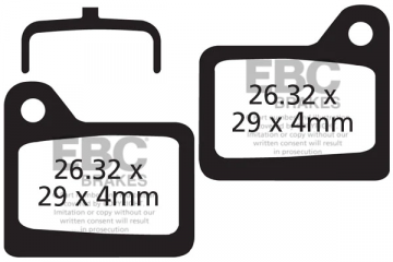 Plaquettes de frein vélo EBC SHIMANO BR-C901 NEXAVE / BR-M555 DEORE XT