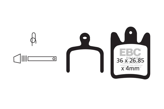 Plaquettes de frein vélo EBC HOPE MOTO V2 / TECH V2 / EVO V2
