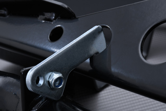 Front motorbike wheel chock for Trailer / Van / Lifting platform / Showroom