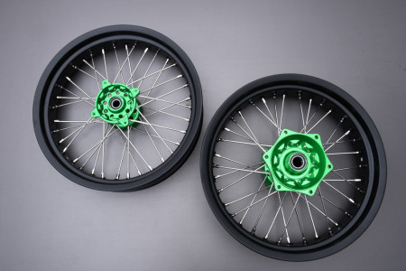Paire de Jantes Avant Arrière 17 / 17 Supermotard KAWASAKI KX 250 / 450 2019 - 2024