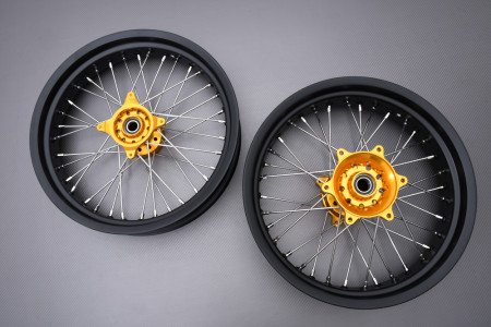 Par de Llantas Delantera y Trasera 17'' / 17'' Supermoto SUZUKI RMZ 250 / 450 2007 - 2022