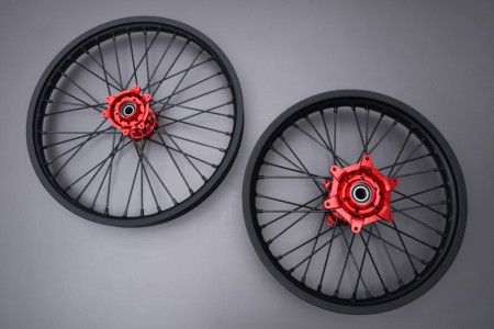 Paire de Jantes Avant Arrière 21" / 18" Off Road / Enduro HONDA CRF / CR 125 / 250 / 450 R 2002 - 2013