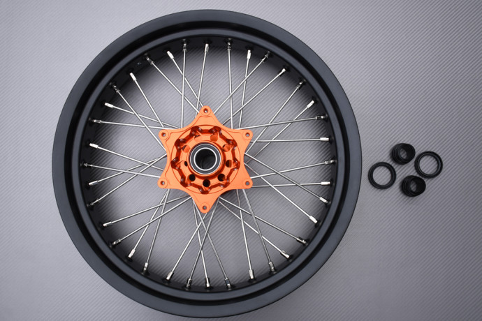 Paire de Jantes Avant Arrière 17'' / 17'' Supermotard KTM XCF / XC 125 / 250 / 350 / 450 2015 - 2023