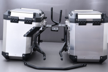 Paire de Valises latérales 110L en aluminium + kits de fixations spécifique HONDA AFRICA TWIN CRF 1000 2016 - 2017