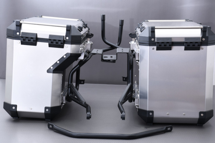 Trio of side cases 110L + Top-Case + specific fixing kits HONDA AFRICA TWIN CRF 1000 2016 - 2017
