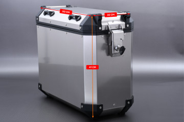 Pareja de Maletas laterales 78L en aluminio + kits de fijaciones específicas SUZUKI VSTROM DL 650 / XT 2017 - 2024 Pareja de Maletas laterales 78L en aluminio + kits de fijaciones específicas SUZUKI VSTROM DL 650 / XT 2017 - 2024