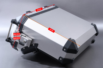 Pareja de Maletas laterales 78L en aluminio + kits de fijaciones específicas SUZUKI VSTROM DL 650 / XT 2017 - 2024 Pareja de Maletas laterales 78L en aluminio + kits de fijaciones específicas SUZUKI VSTROM DL 650 / XT 2017 - 2024