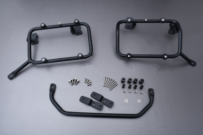 Pareja de Maletas laterales 78L en aluminio + kits de fijaciones específicas SUZUKI VSTROM DL 650 / XT 2017 - 2024 Pareja de Maletas laterales 78L en aluminio + kits de fijaciones específicas SUZUKI VSTROM DL 650 / XT 2017 - 2024