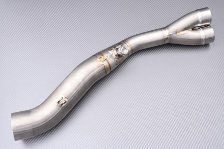 Tube intermédiaire / Mid Pipe TITANE de ligne complète AKRAPOVIC L-K6R6T/3 KAWASAKI ZX6R / 636 2009 - 2018
