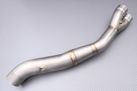 Tube intermédiaire / Mid Pipe TITANE de ligne complète AKRAPOVIC L-K6R6T/3 KAWASAKI ZX6R / 636 2009 - 2018