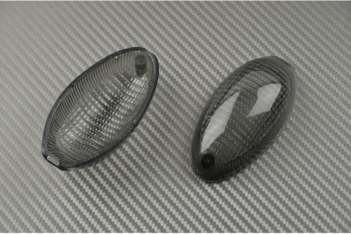Pair of Front Turn Signals Lenses Ducati Monster
