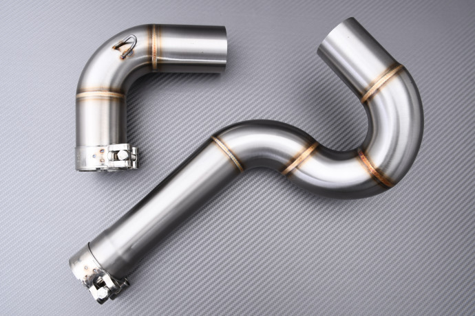 Zwischenrohr / Mittelrohr mit Entkatalysator für Auspuffanlage BENELLI TRK 502 2016 - 2019 Zwischenrohr / Mittelrohr mit Entkatalysator für Auspuffanlage BENELLI TRK 502 2016 - 2019