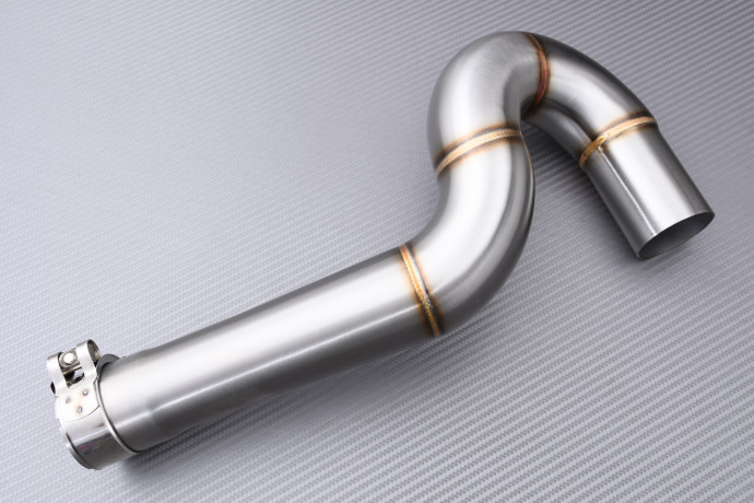 Zwischenrohr / Mittelrohr mit Entkatalysator für Auspuffanlage BENELLI TRK 502 2016 - 2019 Zwischenrohr / Mittelrohr mit Entkatalysator für Auspuffanlage BENELLI TRK 502 2016 - 2019