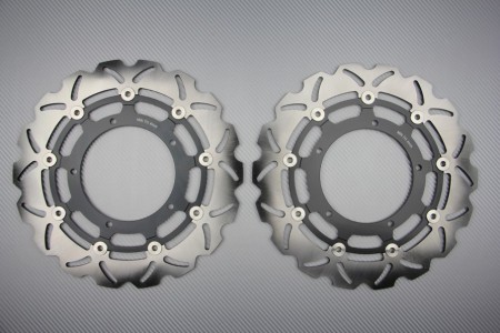 Paire de Disques wave 320 mm YAMAHA YZF R1 / R6 / MT10 / FZ1 / FAZER 1000 / VMAX 1700 2004 - 2022