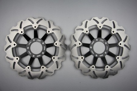 Paire de Disques wave 300 mm avant Suzuki GSXR 750 1985 / 1987