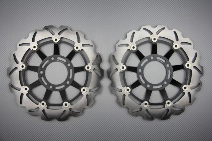 Pair of front Wave brake discs 320 mm TRIUMPH TIGER / SPEED TRIPLE 1050 2004 - 2016 Pair of front Wave brake discs 320 mm TRIUMPH TIGER / SPEED TRIPLE 1050 2004 - 2016