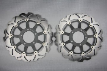 Paire de Disques wave 320 mm avant TRIUMPH SPRINT ST / DAYTONA / SPEED TRIPLE 955 / 1050 2002 - 2010