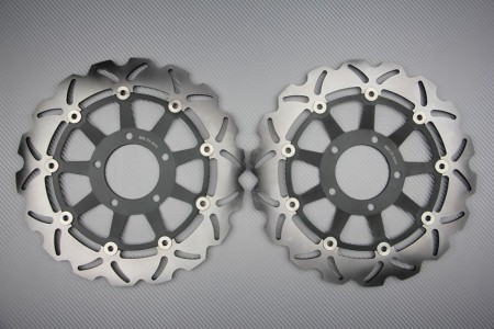 Paire de Disques wave 320 mm avant TRIUMPH SPRINT ST / DAYTONA / SPEED TRIPLE 955 / 1050 2002 - 2010