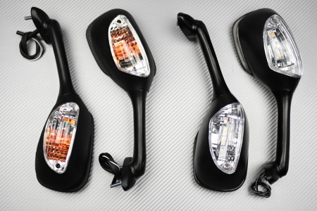 Pair of Aftermarket Rearview Mirrors with Integrated Turn Signals SUZUKI GSX-R 600 750 1000 2005 - 2010