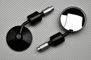 Paire de rétroviseurs embout de guidon fixes ou repliables