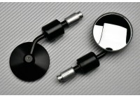 Paire de rétroviseurs embout de guidon fixes ou repliables
