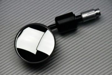 Paire de rétroviseurs embout de guidon fixes ou repliables Paire de rétroviseurs embout de guidon fixes ou repliables