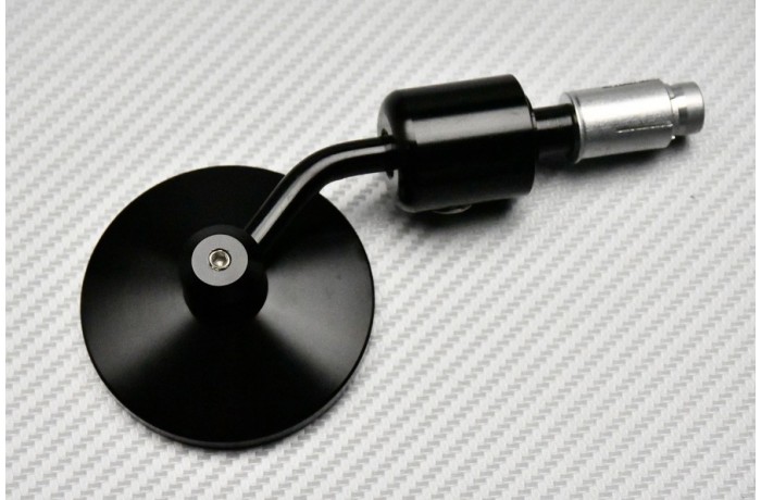 Paire de rétroviseurs embout de guidon fixes ou repliables Paire de rétroviseurs embout de guidon fixes ou repliables