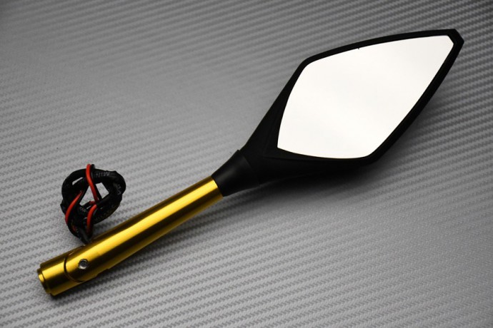 Paire de Rétroviseurs Alu / Plastique avec clignotants intégrés