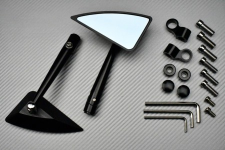 Paire de Rétroviseurs en Aluminium - Modèle Triangle
