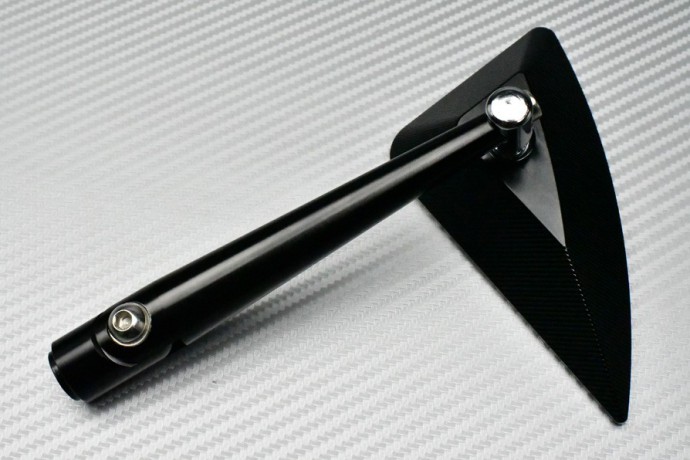 Pair of Anodised Aluminum Rearview Mirrors - Triangle Shape