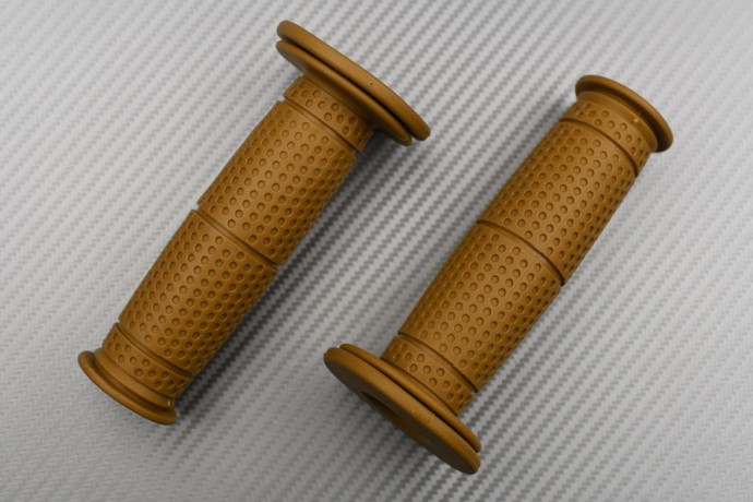 PAAR BRAUNE GUMMIGRIFFE - STYLE CAFÉ RACER PAAR BRAUNE GUMMIGRIFFE - STYLE CAFÉ RACER