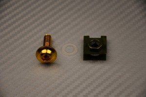 Tornillo + clip con tuerca