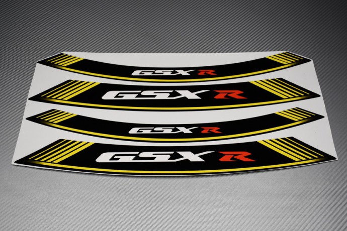 Liserets Intérieur de jantes - Modèle siglé ' GSXR '