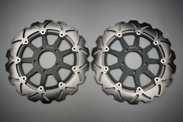 Par de discos de freno wave delantero 320 mm Suzuki GSXR 600 750 97 03 GSX-R 1000 01 02 Hayabusa ..