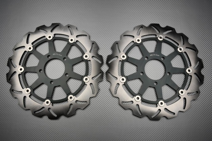 Pair of front Wave brake discs 320 mm Suzuki GSXR 600 750 97-03 GSX-R 1000 01-02 Hayabusa ..