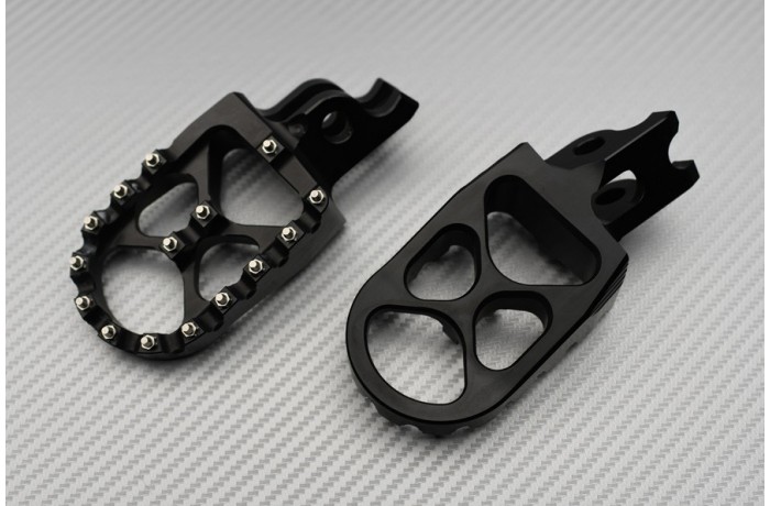 Coppia pedane poggiapiedi ergal motocross anodizzato / Molti HONDA CRF