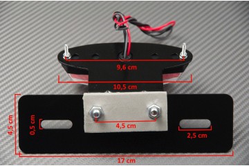 Support de Plaque + Feu Stop éclairage plaque à adapter