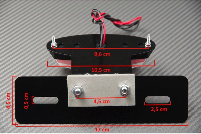 Support de Plaque + Feu Stop éclairage plaque à adapter