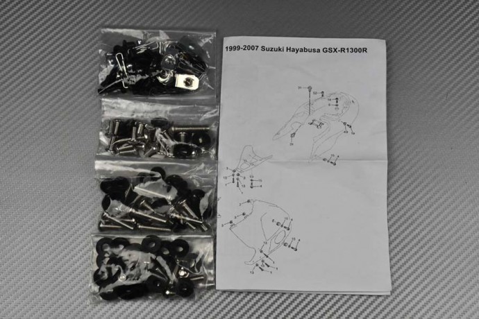 Kit Tornillería Carenados Completos Suzuki GSXR Hayabusa 1300 1999 - 2007