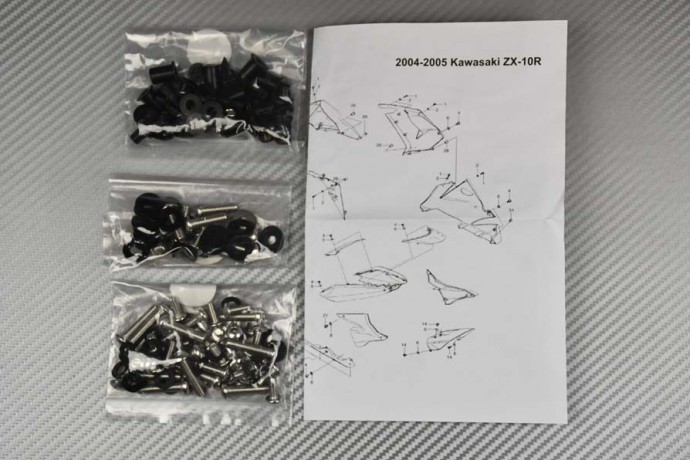 Kit Tornillería Carenados Completos Kawasaki ZX10R 2004 - 2005