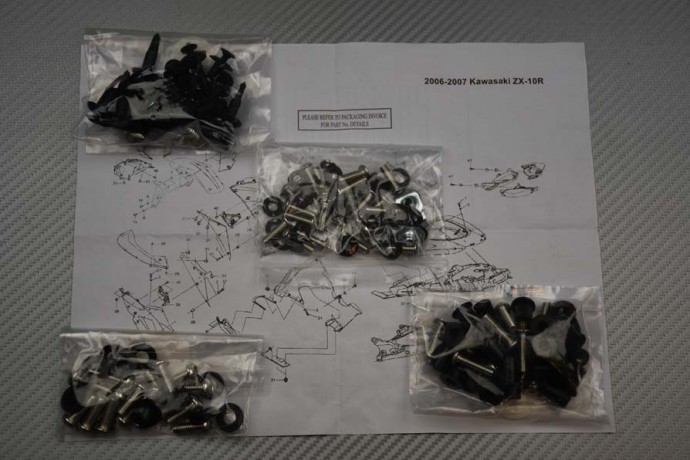 Kit Tornillería Carenados Completos Kawasaki ZX10R 2006 - 2007