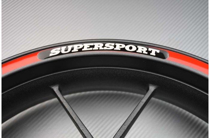 Motorrad Felgenrandaufkleber DUCATI - Logo SUPERSPORT