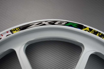 Motorrad Felgenrandaufkleber KAWASAKI - Logo ZX6R