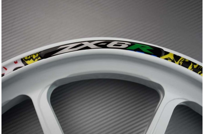 Motorrad Felgenrandaufkleber KAWASAKI - Logo ZX6R