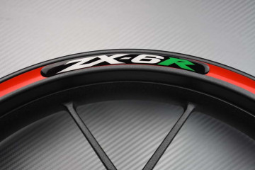 Motorrad Felgenrandaufkleber KAWASAKI - Logo ZX6R