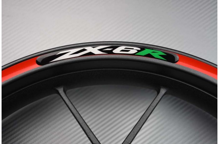 Motorrad Felgenrandaufkleber KAWASAKI - Logo ZX6R